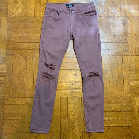 Angel Kiss Ross Pink/Rose Gold Distressed Jeans size 5 (Juniors) - Picture 6 of 14